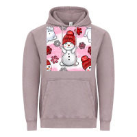 Vintage Zinc cute snowman and snow flakes seamless pattern bbs Vintage Hoodie - BundleAndBundleShop