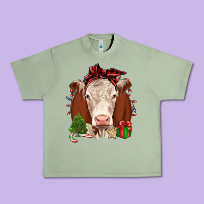 Christmas Hereford Urban Heavy Tee Designed By Jahusdesignshop