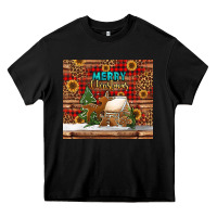 Black merry christmas cookies buffalo plaid Heavy Core Tee - Jasminsmagicworld