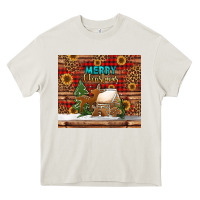 Cream merry christmas cookies buffalo plaid Heavy Core Tee - Jasminsmagicworld