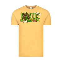 Vintage Mustard St. Patrick's Day love dog paw Vintage Tee - BundleAndBundleShop