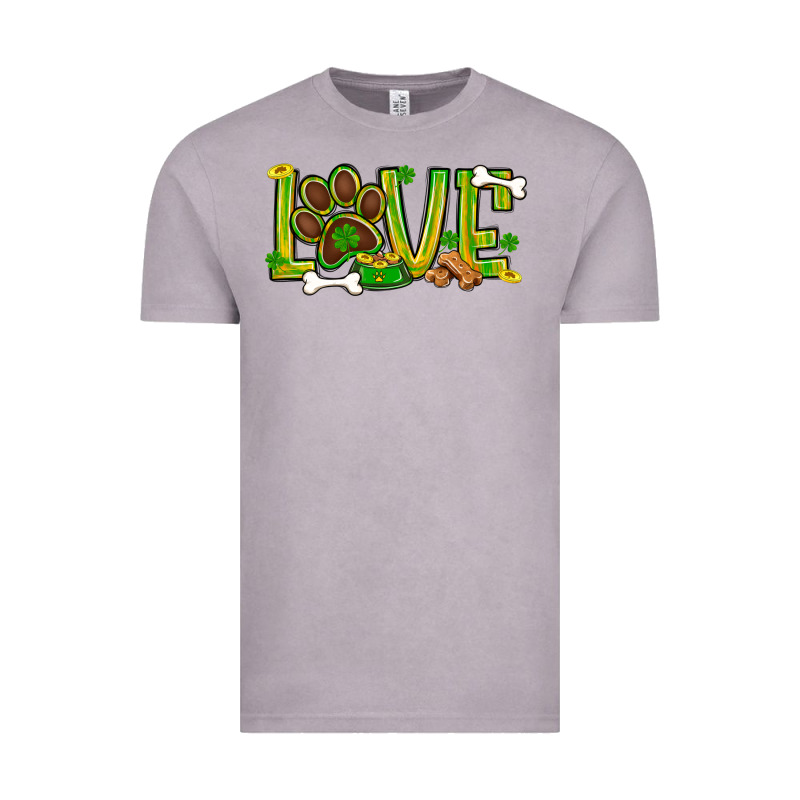 St. Patrick's Day Love Dog Paw Vintage Tee by BundleAndBundleShop | Teevron