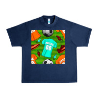 Navy soccer ball uniform and shoes seamless pattern Urban Heavy Tee - BundleAndBundleShop