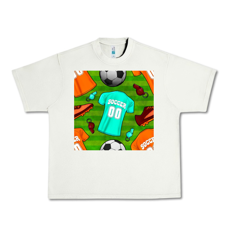 Soccer Ball Uniform And Shoes Seamless Pattern Urban Heavy Tee by BundleAndBundleShop | Teevron
