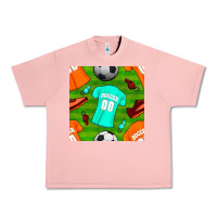 Salmon soccer ball uniform and shoes seamless pattern Urban Heavy Tee - BundleAndBundleShop