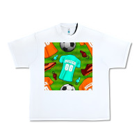 White soccer ball uniform and shoes seamless pattern Urban Heavy Tee - BundleAndBundleShop