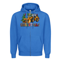 True Royal i dig christmas bulldozer Zipper Hoodie - CowGirlArtShop