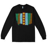 Black Western Sunflower Farm Life Brush Strokes Long Sleeve Tee - Bettercallsaul