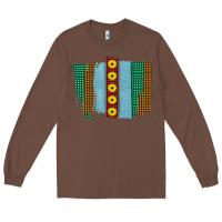 Chestnut Western Sunflower Farm Life Brush Strokes Long Sleeve Tee - Bettercallsaul