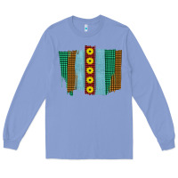 Colony Blue Western Sunflower Farm Life Brush Strokes Long Sleeve Tee - Bettercallsaul