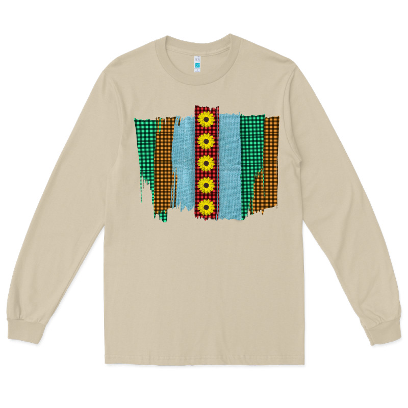 Western Sunflower Farm Life Brush Strokes Long Sleeve Tee by Bettercallsaul | Teevron