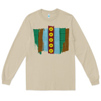 Mushroom Western Sunflower Farm Life Brush Strokes Long Sleeve Tee - Bettercallsaul