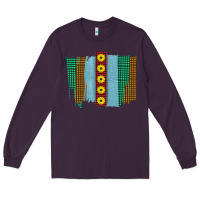 Plum Western Sunflower Farm Life Brush Strokes Long Sleeve Tee - Bettercallsaul