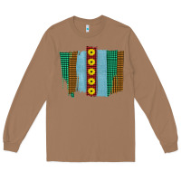 Toasted Coconut Western Sunflower Farm Life Brush Strokes Long Sleeve Tee - Bettercallsaul