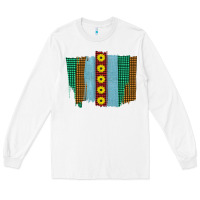 White Western Sunflower Farm Life Brush Strokes Long Sleeve Tee - Bettercallsaul