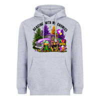 Heather Grey mardi gras hanging with my gnomies Heavyweight Hoodie - FaDigitalArtStudio