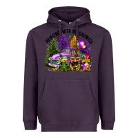 Plum mardi gras hanging with my gnomies Heavyweight Hoodie - FaDigitalArtStudio