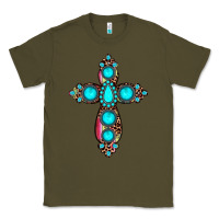 Army Green gemstone cross Classic Tee - JahusDesignShop