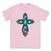 Bubblegum Pink gemstone cross Classic Tee - JahusDesignShop