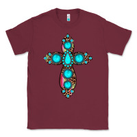 Burgundy gemstone cross Classic Tee - JahusDesignShop