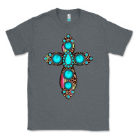 Charcoal Heather gemstone cross Classic Tee - JahusDesignShop