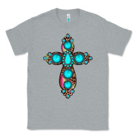 Heather Grey gemstone cross Classic Tee - JahusDesignShop