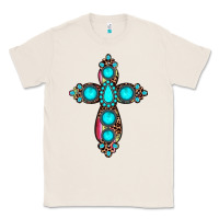 Natural gemstone cross Classic Tee - JahusDesignShop
