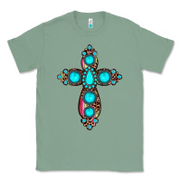 Sage gemstone cross Classic Tee - JahusDesignShop