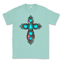 Seafoam gemstone cross Classic Tee - JahusDesignShop