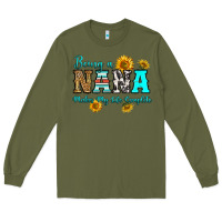 Army Green being nana makes my life complete Long Sleeve Tee - RanaPortraitStore