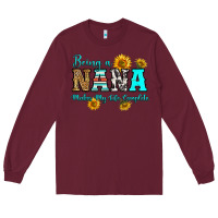 Burgundy being nana makes my life complete Long Sleeve Tee - RanaPortraitStore