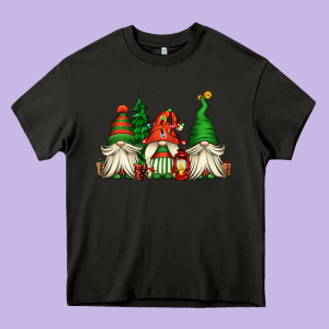Christmas Gnomes Heavy Core Tee Designed By Jasminsmagicworld