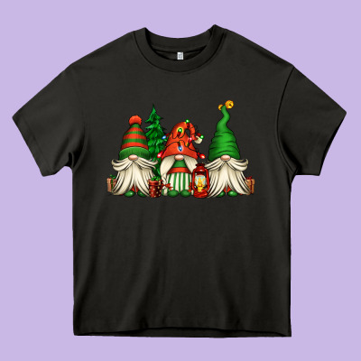 Christmas Gnomes Heavy Core Tee Designed By Jasminsmagicworld