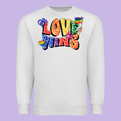Love Wins Premium Sweatshirt Designed By Fadigitalartstudio