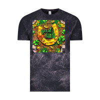 Cloud Black St. Patricks good luck with cow digital paper Vintage Tee - BundleAndBundleShop