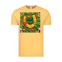 Vintage Mustard St. Patricks good luck with cow digital paper Vintage Tee - BundleAndBundleShop