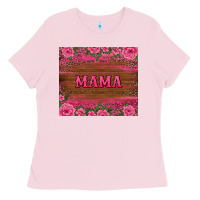 Bubblegum Pink floral leopard mama tumbler Ladies Tee - BarkalooDesign