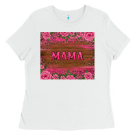 White floral leopard mama tumbler Ladies Tee - BarkalooDesign