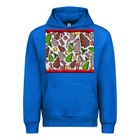 Cobalt Christmas Cakes Urban Hoodie - CowhideDigitalArt