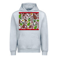 Heather Grey Christmas Cakes Urban Hoodie - CowhideDigitalArt