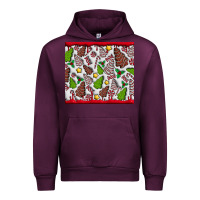 Mauve Wine Christmas Cakes Urban Hoodie - CowhideDigitalArt