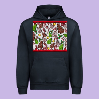 Christmas Cakes Urban Hoodie Designed By Cowhidedigitalart