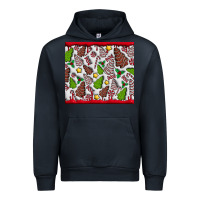 Navy Christmas Cakes Urban Hoodie - CowhideDigitalArt