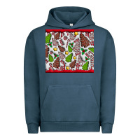 Pigment Midnight Navy Christmas Cakes Urban Hoodie - CowhideDigitalArt