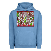 Pigment Pebble Blue Christmas Cakes Urban Hoodie - CowhideDigitalArt