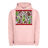 Pigment Salmon Christmas Cakes Urban Hoodie - CowhideDigitalArt