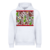 White Christmas Cakes Urban Hoodie - CowhideDigitalArt