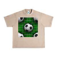 French Oak soccer ball with goal nets seamless pattern Urban Heavy Tee - BundleAndBundleShop