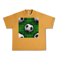 Peanut Butter soccer ball with goal nets seamless pattern Urban Heavy Tee - BundleAndBundleShop