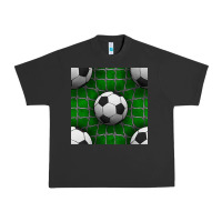 Pigment Black soccer ball with goal nets seamless pattern Urban Heavy Tee - BundleAndBundleShop
